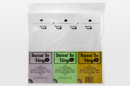 Invest In Vinyl 50 Master Sleeves Rice Paper Anti Static LP Inner Sleeves Vinyl Record Sleeves Provide Your LP Collection with The Proper Protection