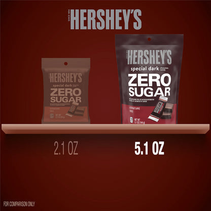 HERSHEY'S SPECIAL DARK Zero Sugar Chocolate Candy Bag, 5.1 oz