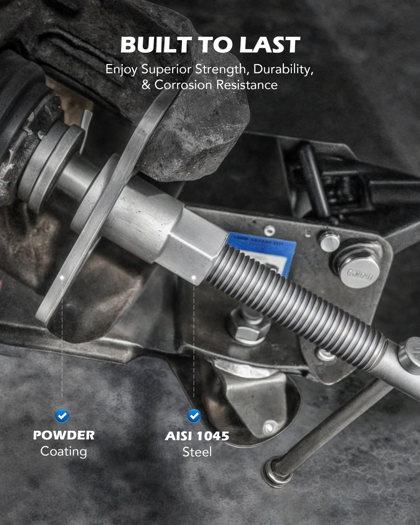 Orion Motor Tech 24pc Brake Caliper Compression Tool Set, Heavy Duty Brake Piston Compressor Tool and Wind Back Tool Kit for Brake Pad Replacement, Universal Disc Brake Caliper Tool Set with Blue Case