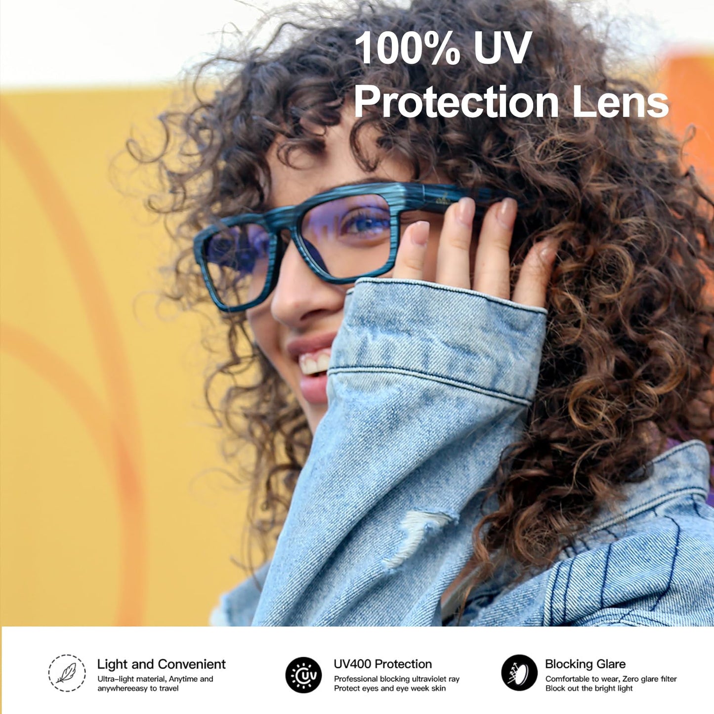 OhO Smart Glasses,Polarized Sunglasses with Bluetooth Speaker,Athletic/Outdoor UV Protection and Voice Control,Unisex(Transitional Blue Light Lens)