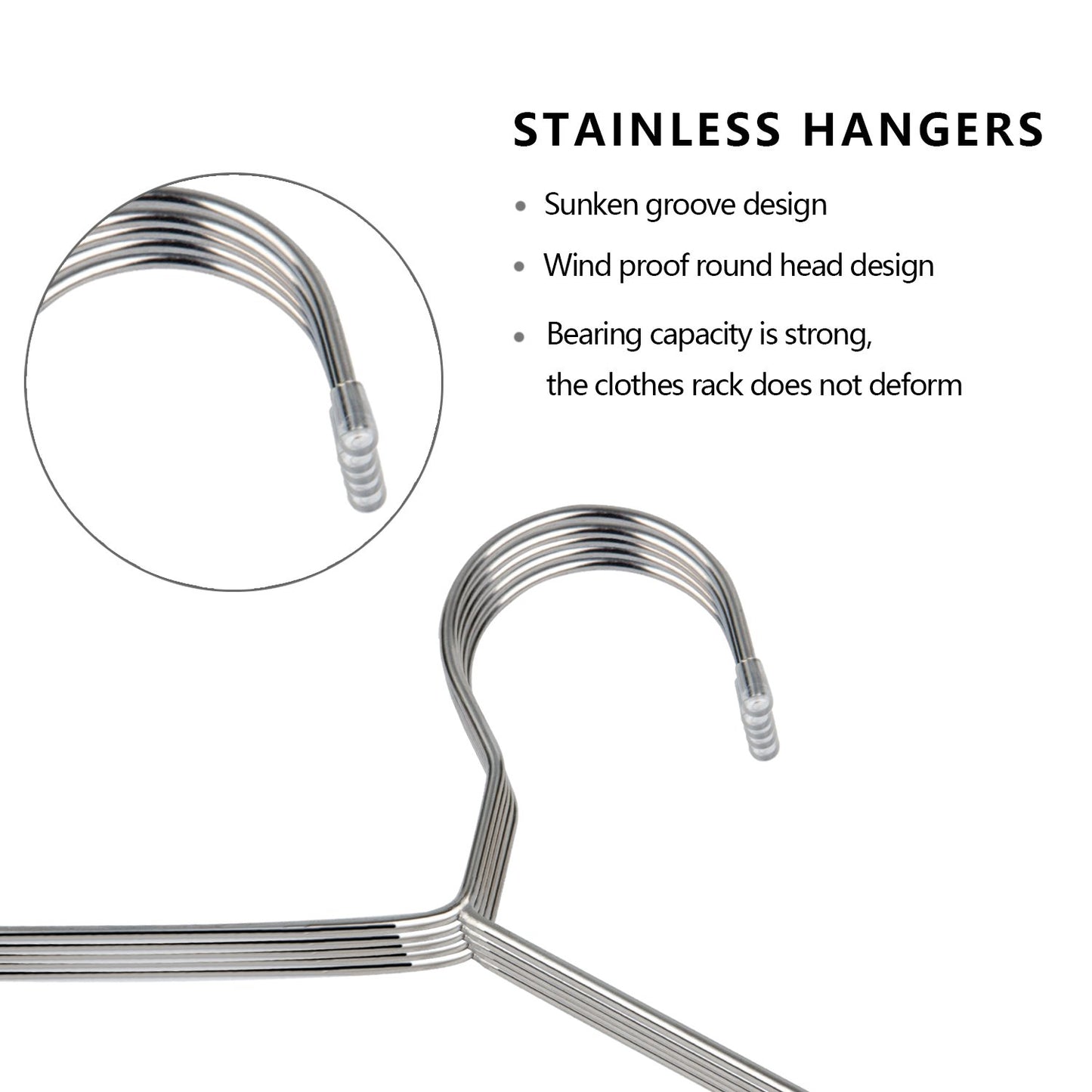 Fayleeko Wire Coat Hangers 40 Pack Strong Heavy Duty Stainless Steel Metal Ultra Thin Space Saving Clothes Hangers 16.5 Inch