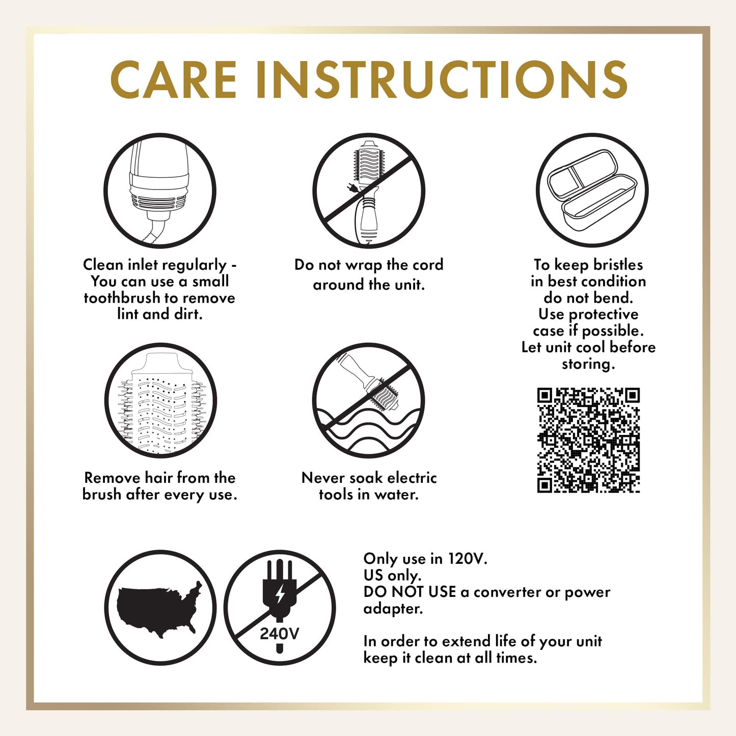 HOT TOOLS 24K Gold Blow Dryer Brush - Hot Air Brush for Salon-Worthy Volume in One Step - Volumizer with 24K Gold Technology for Fast Styling & Long-Lasting Results