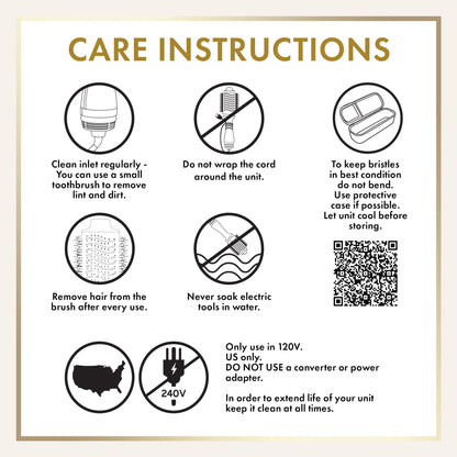 HOT TOOLS 24K Gold Blow Dryer Brush - Hot Air Brush for Salon-Worthy Volume in One Step - Volumizer with 24K Gold Technology for Fast Styling & Long-Lasting Results