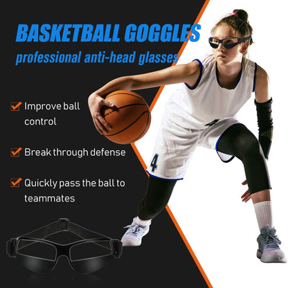 Fiada 3 Pack Dribbling Goggles Basketball Sports Glasses Adjustable Dribbling Black Goggles Basketball Training Equipment