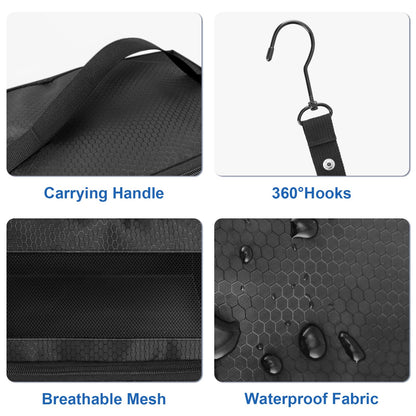 Olosar Suitcase Organizer, Travel Luggage Organizer Portable Hanging Travel Shelves Collapsible Hanging Packing Cubes for Carry on Suitcase, Black-M