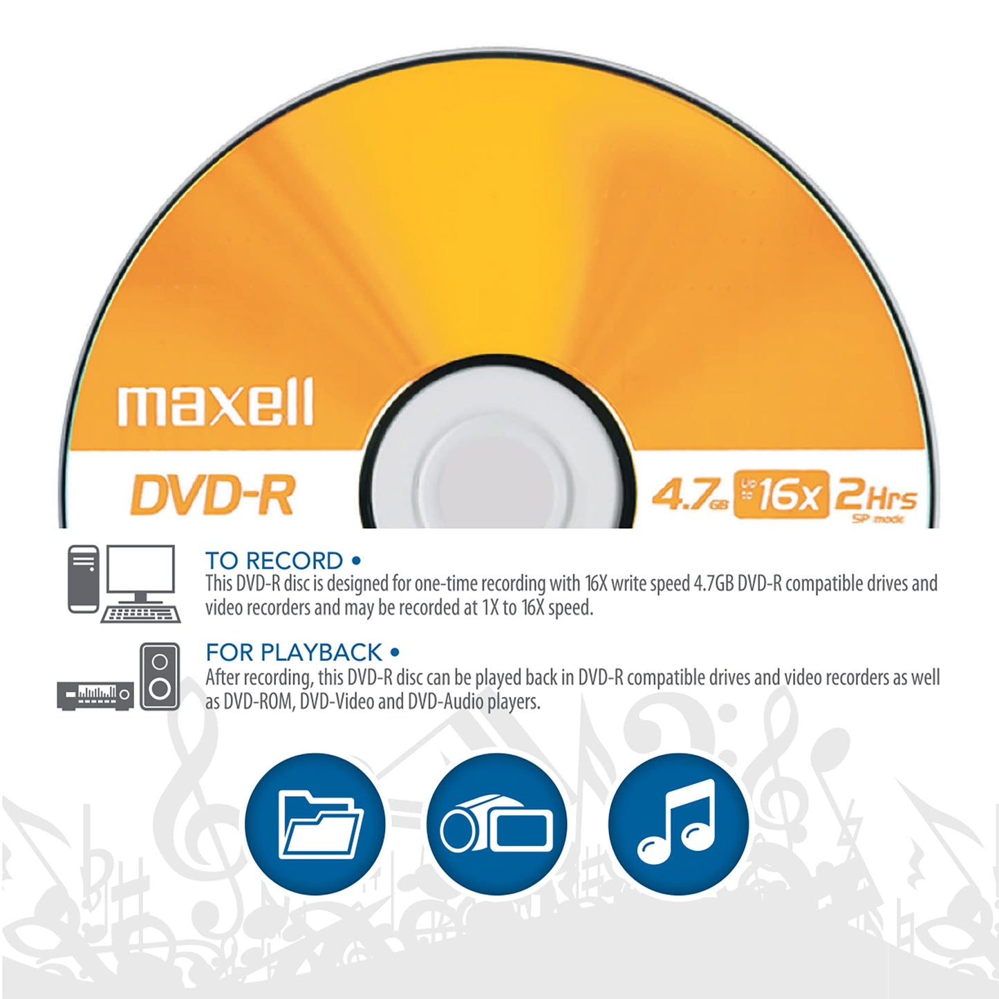 Maxell 638004 4.7Gb Dvd-R 10Mm Jewel case