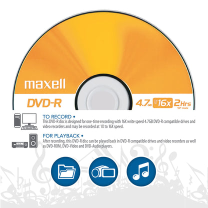Maxell 638004 4.7Gb Dvd-R 10Mm Jewel case