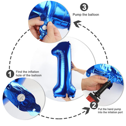 Number 5 Balloon 40 Inch for 5th Birthday Decorations, 15 25 35 50 Big Navy Blue Numbers Balloons for Wedding Party Decor