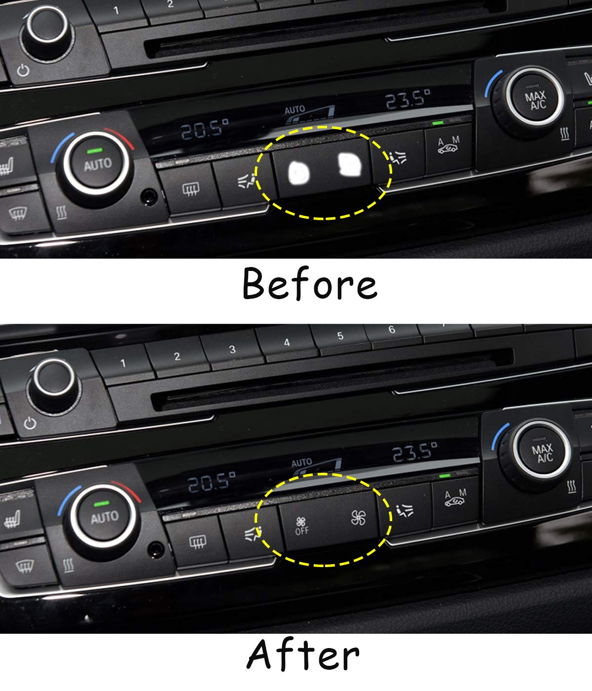 Jaronx for BMW A/C Climate Control Panel Fan Speed Button Replacement,fit for BMW 1' F20/F21,2' F22/F23,3' F30/F31/F34/F35,4' F32/F33/F36 (1 PCS)