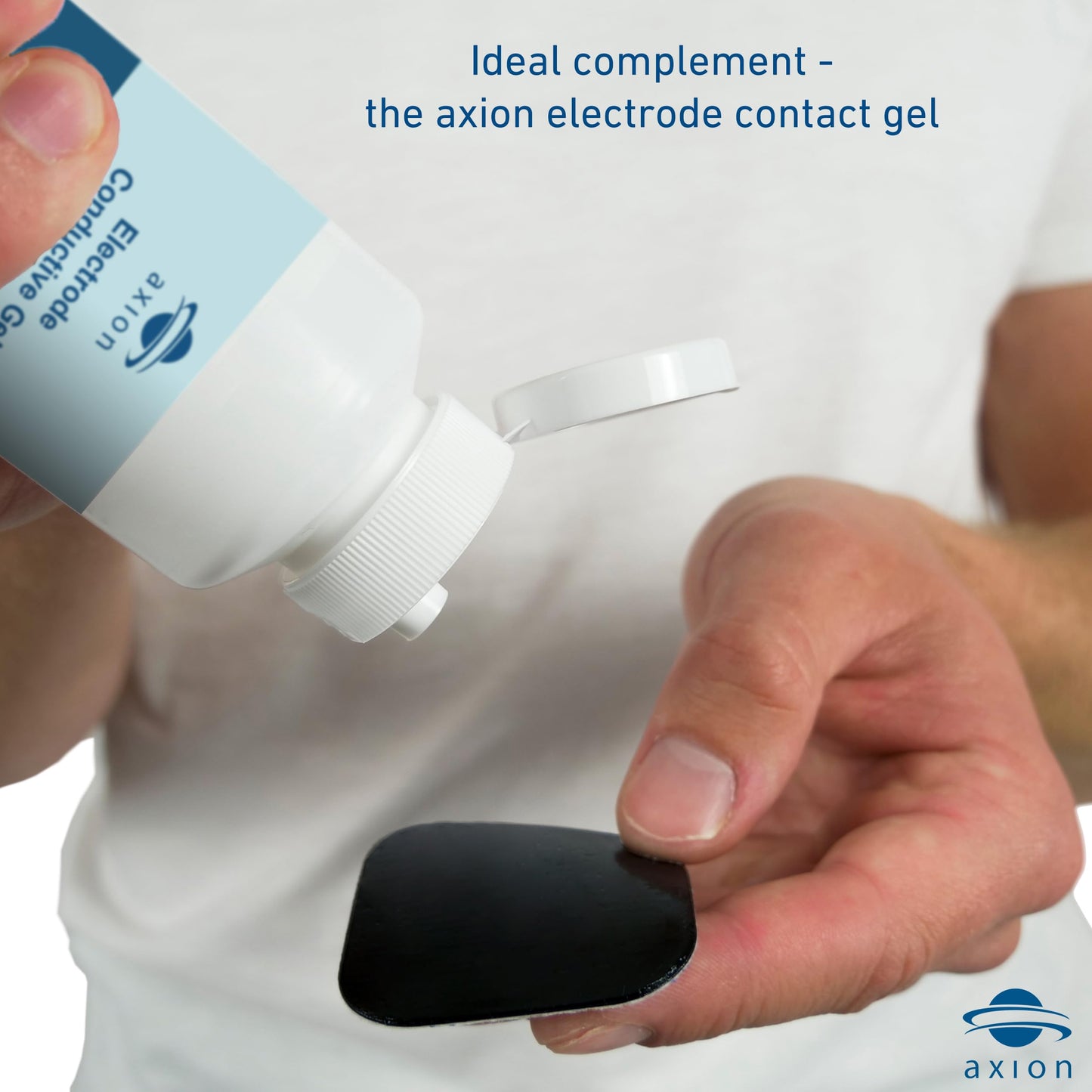 12 axion TENS Unit Electrode Pads Mix Set - 8 Square 2x2'' and 4 Rectangular 4x2'' Replacement Pads with 3,5mm Snap Button for TENS Machines and Muscle Stimulators | Reusable Self-Adhesive Electrodes