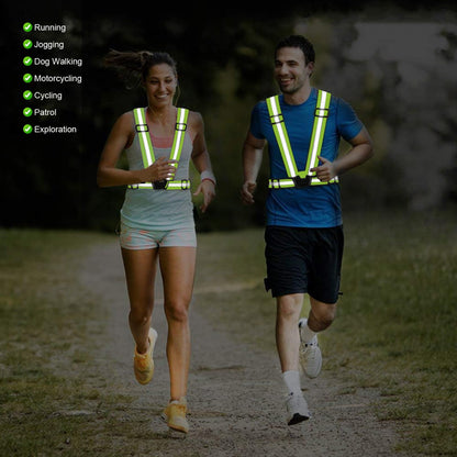 Reflective Vest Running Gear, 2Pack High Visible Safety VES for Cycling Jogging Running Walking, Adjustable for Men Women Kids (2, Green)