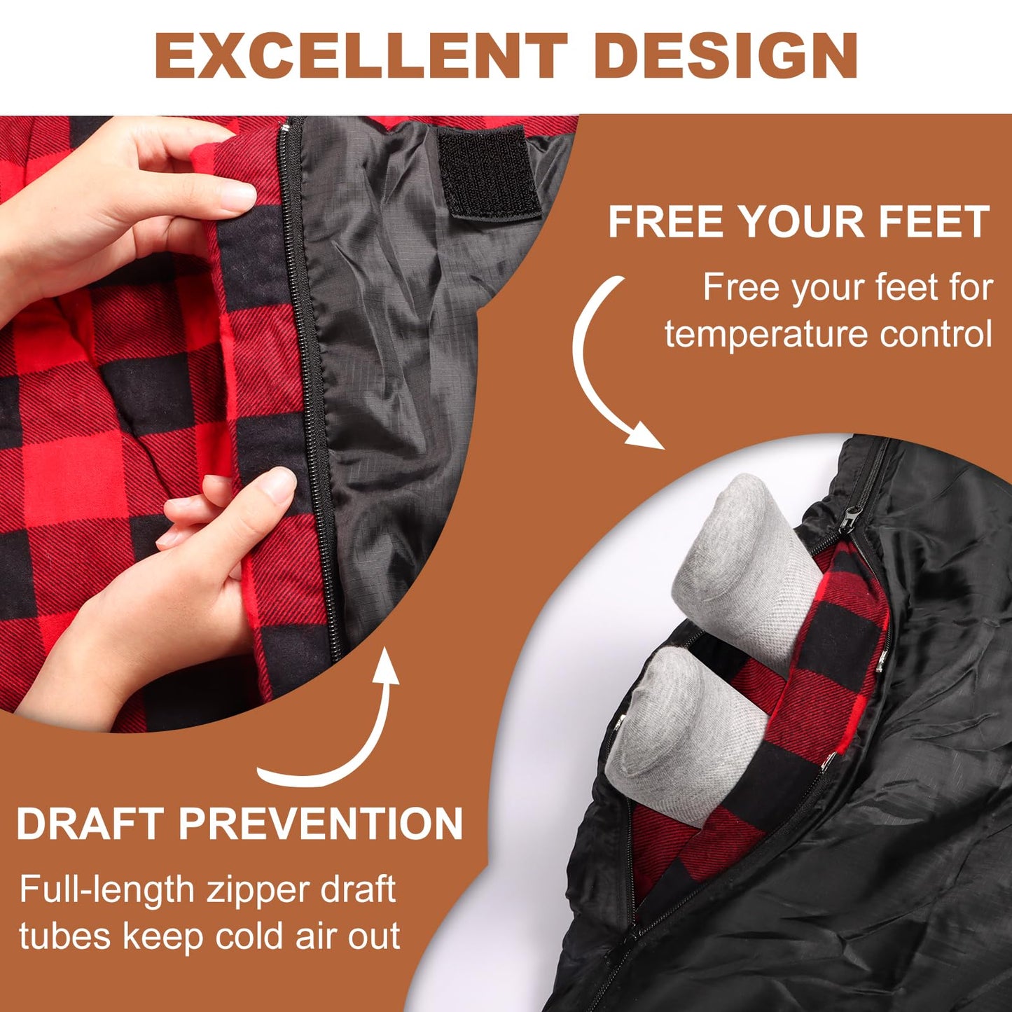 ETGLCOZY Double Sleeping Bag for Adults Kids Camping, XL Queen Size Sleeping Bags for 2 Person All Season Hiking Backpacking, Lightweight Waterproof with Compression Sack