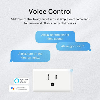 Kasa Smart Plug Mini with Energy Monitoring, Smart Home Wi-Fi Outlet Works with Alexa, Google Home & IFTTT, Wi-Fi Simple Setup, No Hub Required (KP115), White