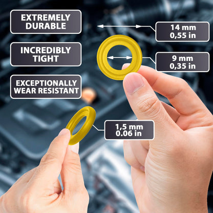 15 Pcs Oil Drain Plug Rubber Coated Stainless Steel Gasket - 9mm Replacement for Mercury-Mercruiser Gear Case Drain Plug OEM 26-830749 Fits for 1984-2012 by AUTOMAJOR