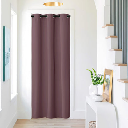 NICETOWN Heat Blocking Blackout Thermal Insulated Door Curtain, Privacy Room Separators Divider Wall, 60-70% Soundproof Noise Reducing Doorway Curtains, 42" W x 80" W, 1 Panel, Dry Rose