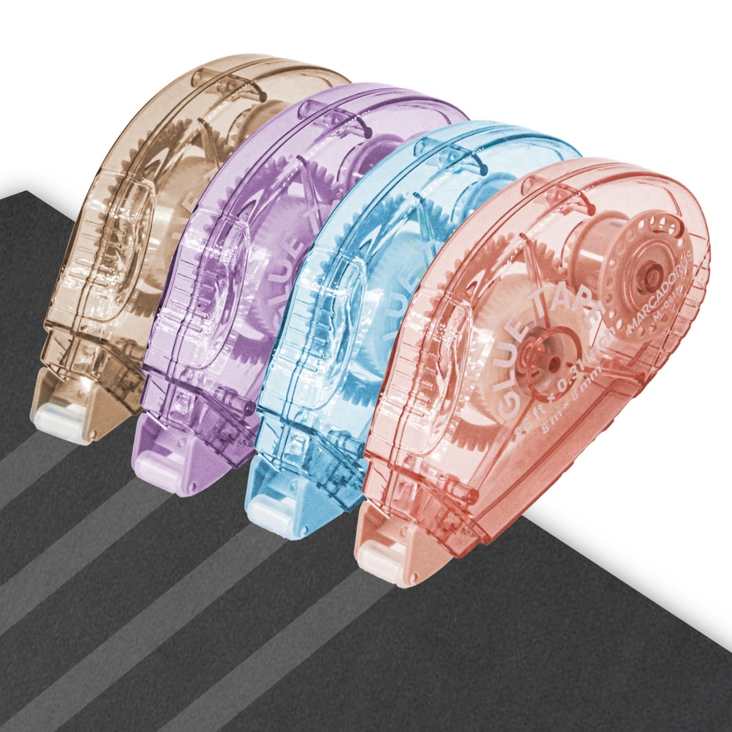 Glue Tape for Scrapbooking, Pack of 4 Scrapbook Tape, Double Sided Tape Roller for Crafts, 26 Ft x 0.31 In Tape Runner, Journaling Supplies, Craft Supplies for Scrapbooking, Gift Wrapping, Photo Tape.