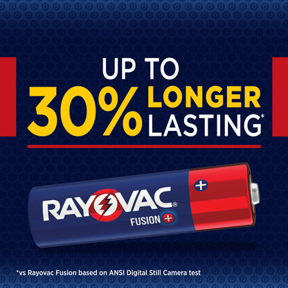 Rayovac Fusion AA Batteries (30 Pack), Double A Alkaline Batteries