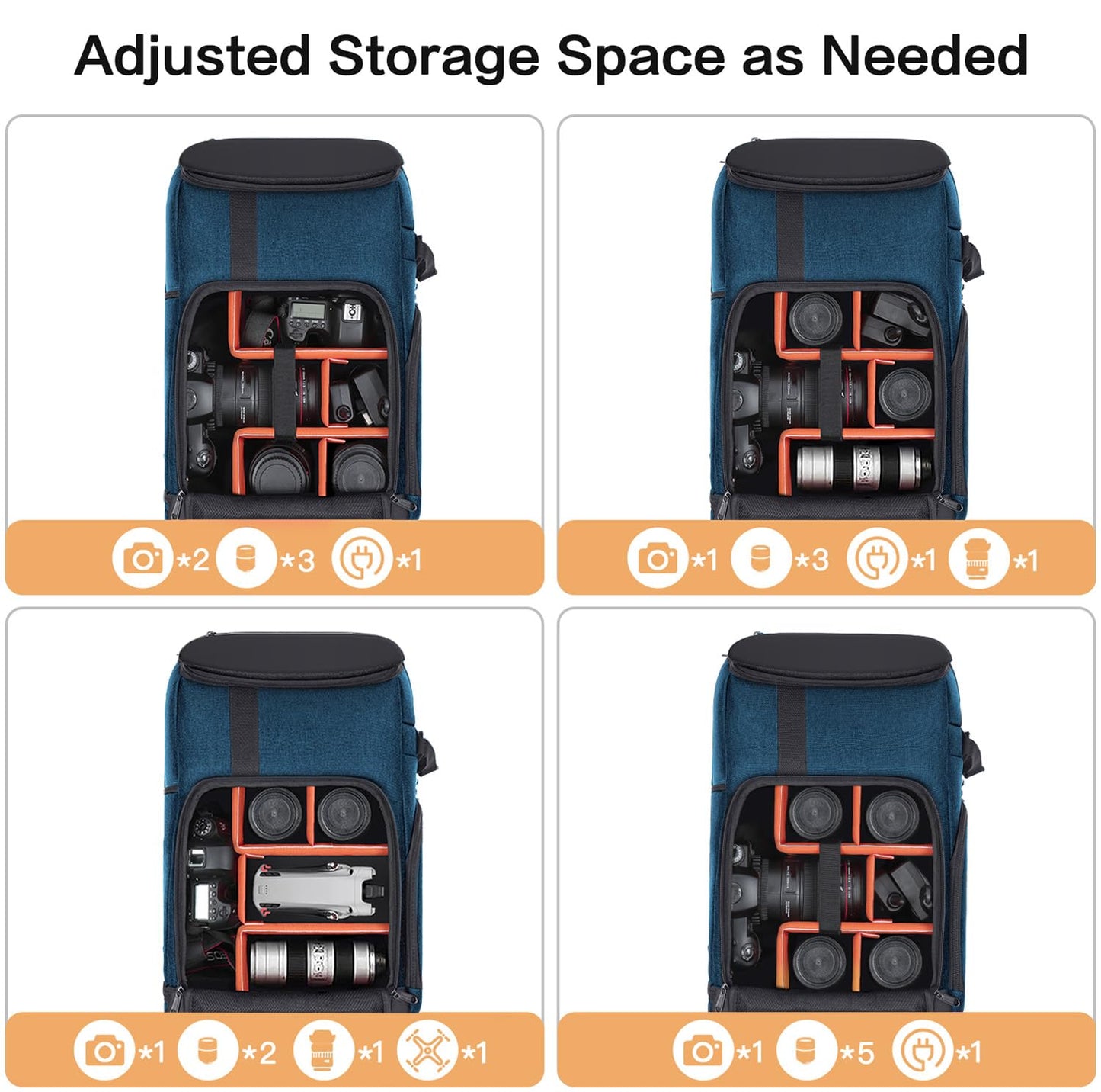 MOSISO Camera Backpack, DSLR/SLR/Mirrorless Large Men/Women Photography Camera Bag Case with 17.3 inch Laptop Compartment&Tripod Holder&Rain Cover Compatible with Canon/Nikon/Fuji/Laptop, Teal Blue