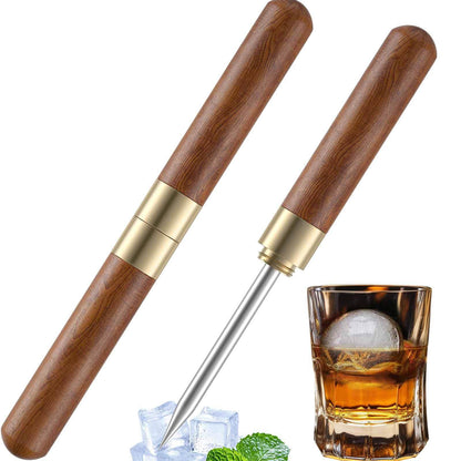 Rerdeim 【Pack of 2】Ice Pick, Ice Pick Tool With Cover Non-Slip, Ice Picks Stainless Steel For Breaking Ice, Easy Grip, For Kitchen, Bars, Camping, Restaurant, Bartender