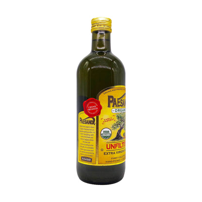 Paesanol ORGANIC UNFILTERED Extra Virgin Olive Oil 33.8 Fl Oz Glass