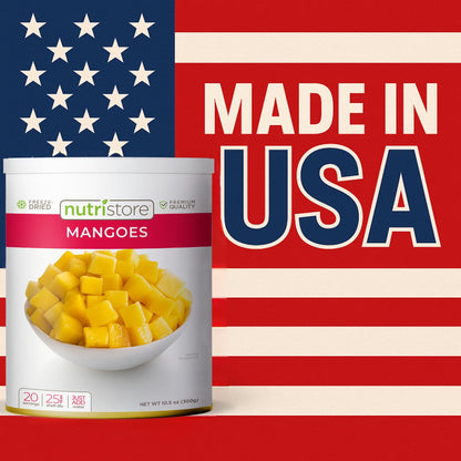 Nutristore Freeze Dried Mangoes | #10 Can Fruit | Perfect Healthy Snack | Emergency Survival Bulk Fruit Food Storage | Amazing Taste & Quality | 25 Year Shelf Life