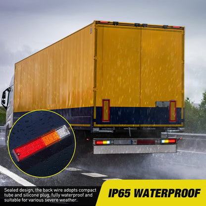 Nilight Trailer Tail Light Bar 2PCS 20LED Brake Running Turn Signals Reverse lights IP65 Waterproof for 10-30V Truck Trailers Caravan Van RV UTV Camper Boat