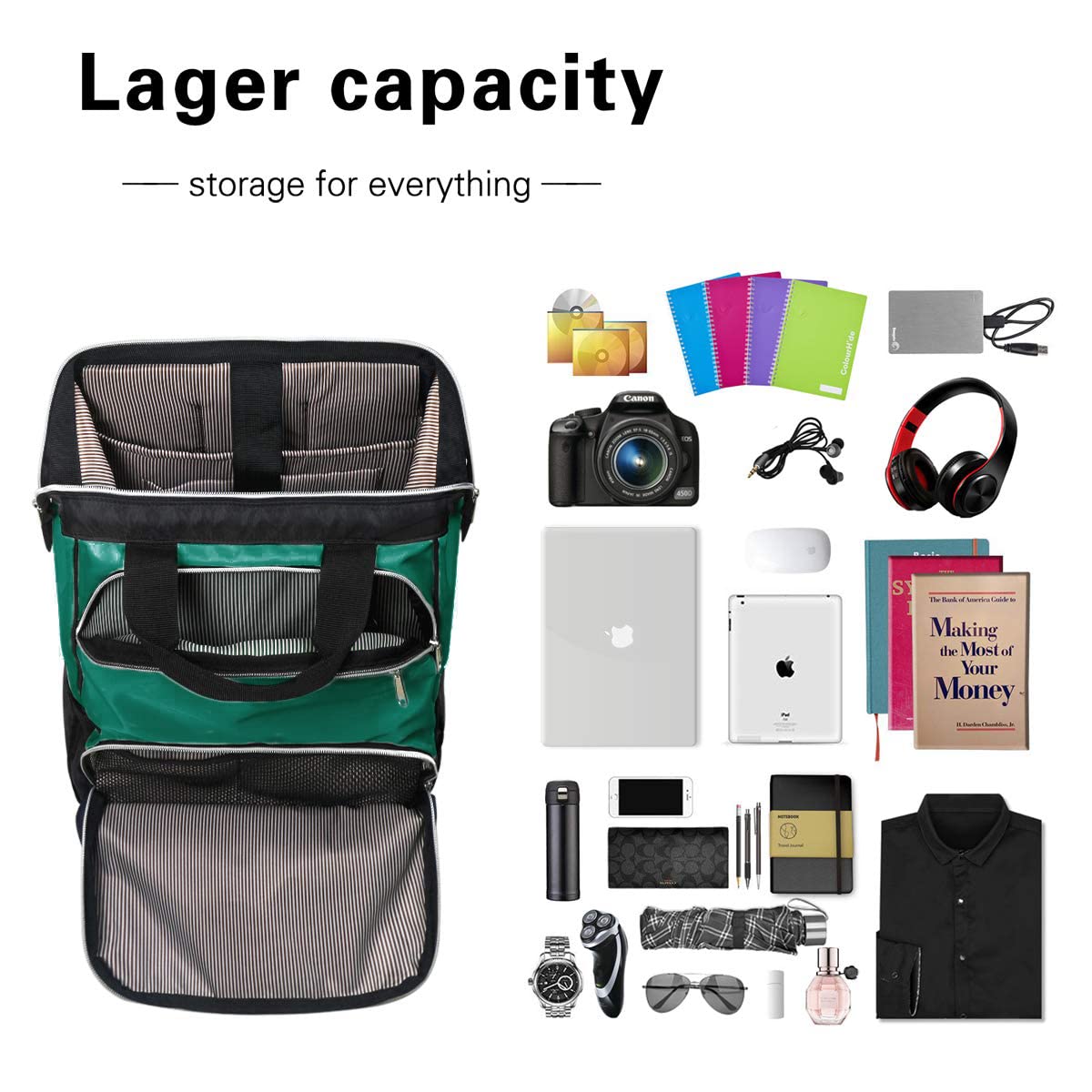 Hap Tim Womens Laptop Backpack, Travel Backpack for Women, Work bag, Nurse bag, Carry on Backpack, Nurses Week Gifts for Women（7651-MB）