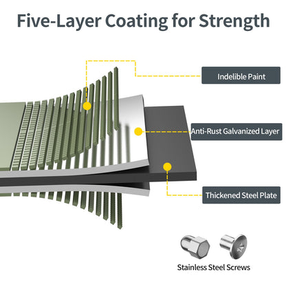 Kesfitt Galvanized Raised Garden Bed Kit,18" Tall 7-in-1 Outdoor Metal Planter Boxes with Safety Edging,8×2×1.5FT Modular Large Steel Raised Beds for Gardening Vegetables Fruits Flower