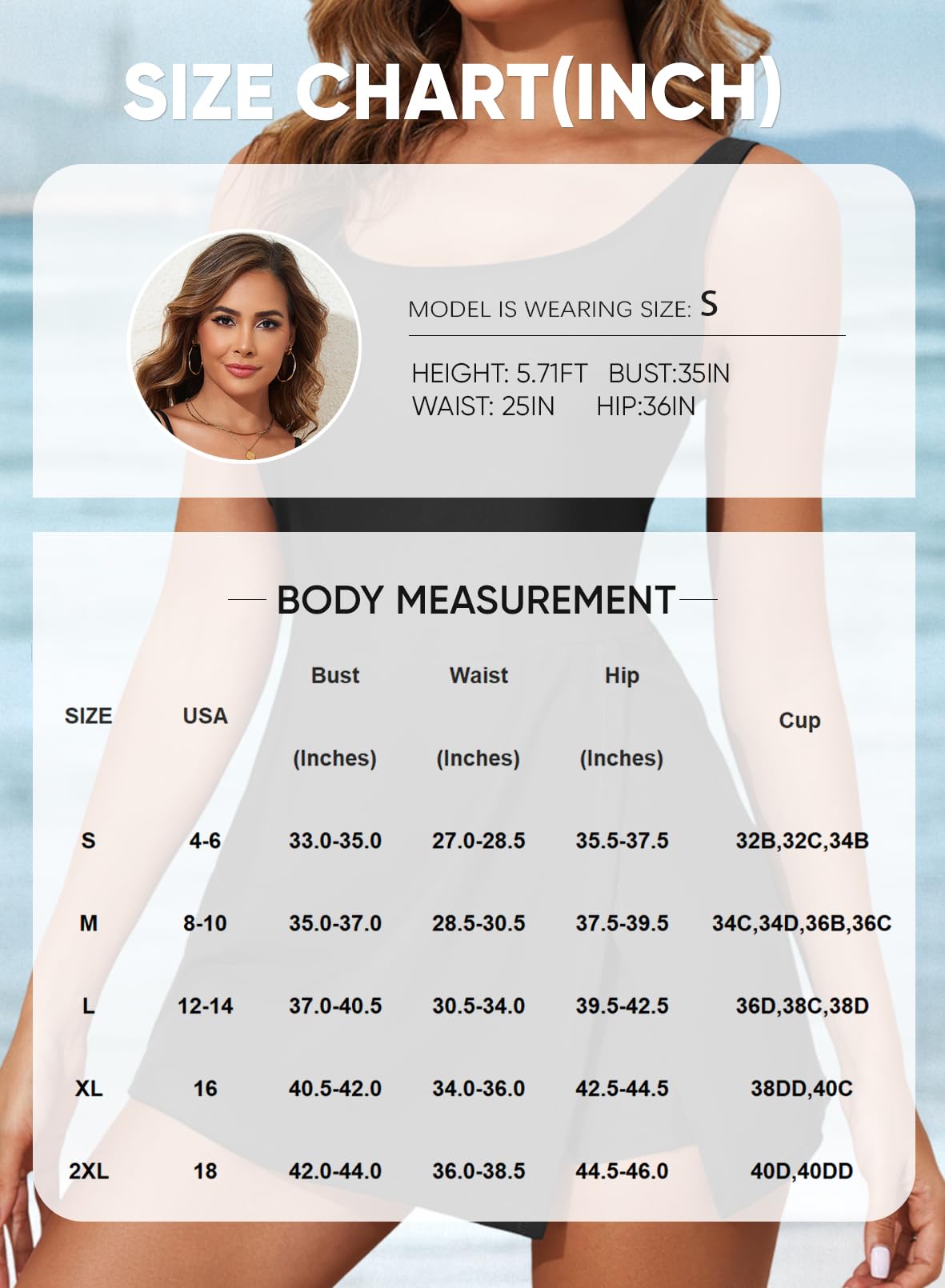 Aleumdr One Piece Swimdress for Women Tummy Control Swimsuit Split Swim Dress with Shorts Skirt Bathing Suit Dark Brown Medium