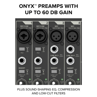 Mackie ProFX10 Go Battery-powered 10-channel Mixer with USB and Enhanced Effects