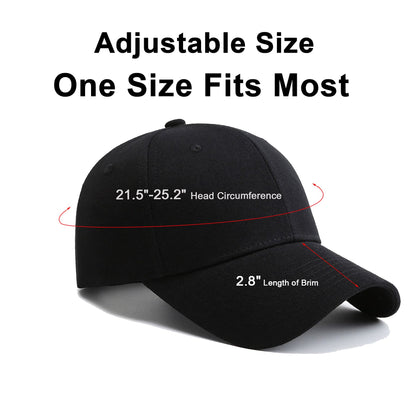 PFFY 2 Packs Baseball Cap Golf Dad Hat for Men and Women Hat Black+Grey