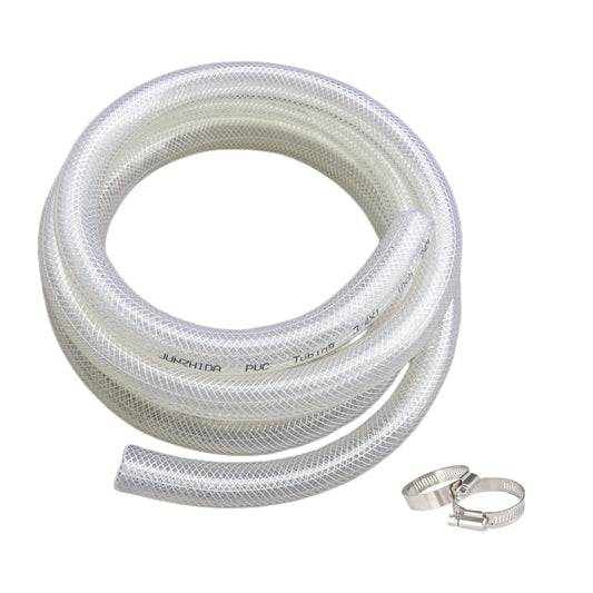 3/4" ID x 1" OD - 10 Ft High Pressure Braided Clear PVC Tubing Flexible Vinyl Tube, Heavy Duty Reinforced PVC Hose Tubing, BPA Free and Non Toxic