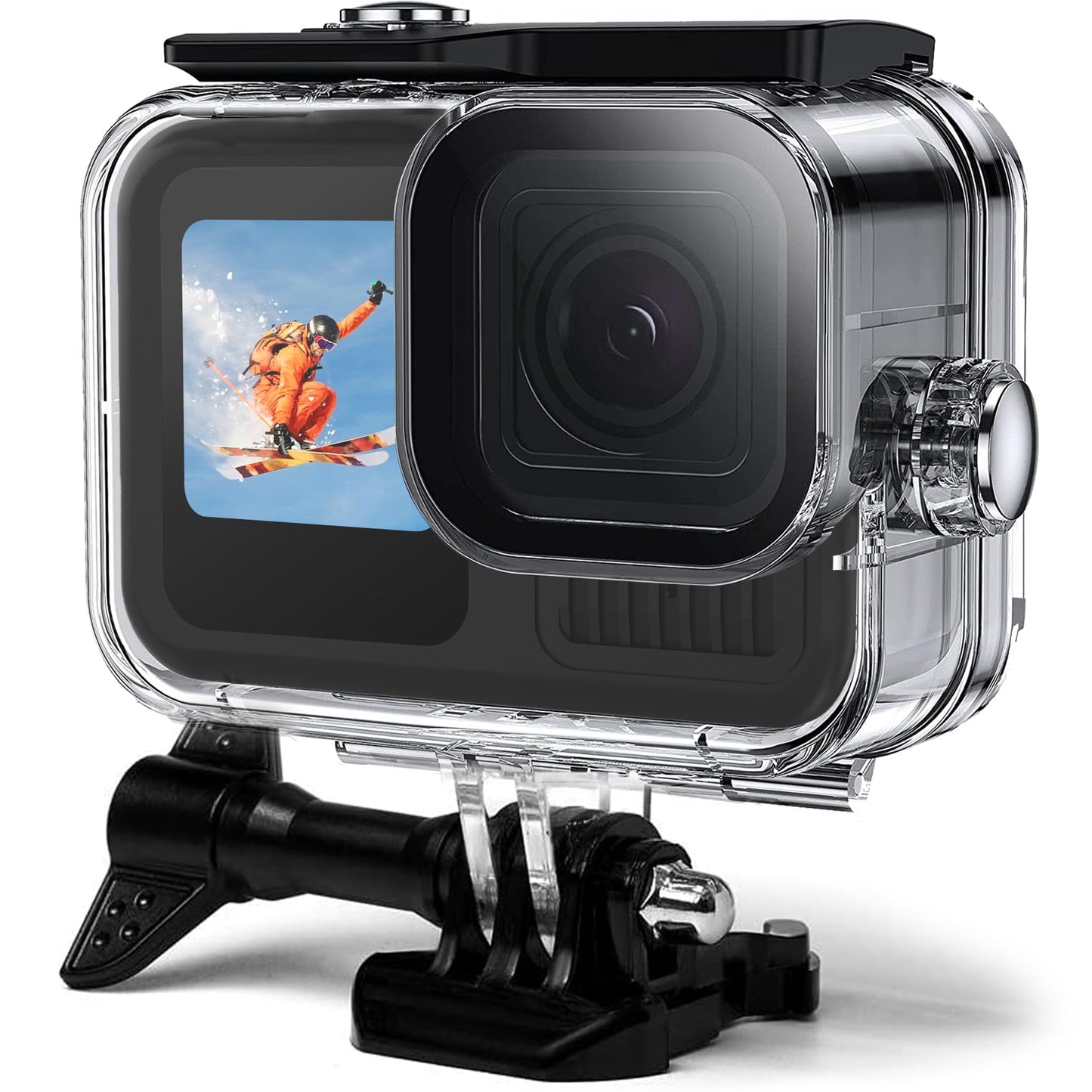 OKFUN Waterproof Housing Case for Go Pro Hero 13/12/11/10/9 Black,Protective Underwater Dive Case Shell with Quick Release Buckle Mount for Hero13/12/11/10/9 Black Action Camera Accessories