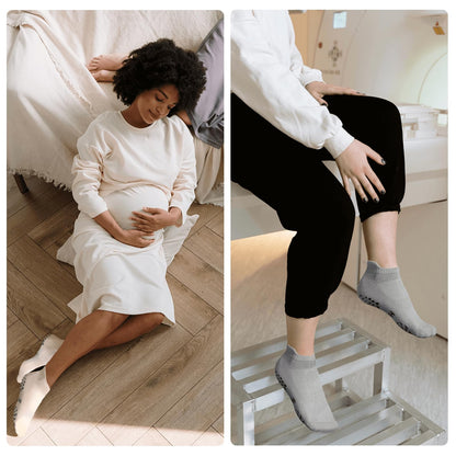 Hstyle Yoga Socks with Grips for Women and Men, Ideal for Ballet, Barre, Barefoot Workout, Pilates Grip Socks Non Slip Socks 6 Pairs of Mix Color 1 L-XL