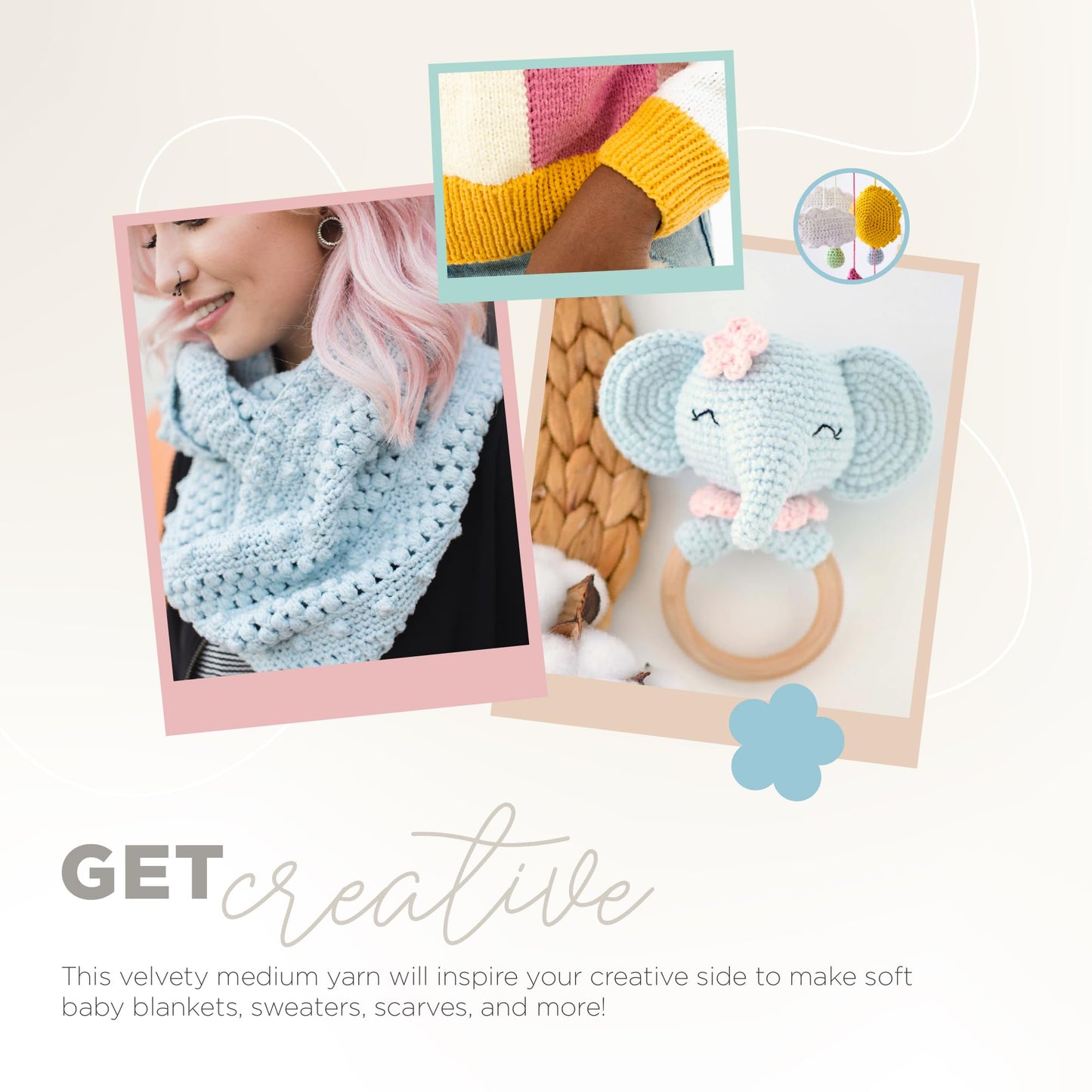 Lion Brand Yarn Feels Like Butta Yarn, Velvety-Soft Yarn for Crocheting and Knitting, 1 Pack, White