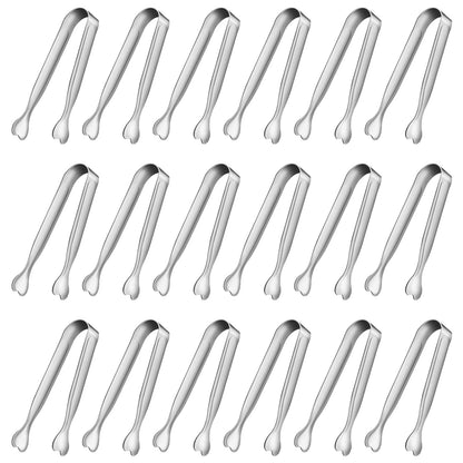 Mini Serving Tongs, Anytrp 18-Packs Stainless Steel Sugar Tongs, 4.3inch Ice Tongs Kitchen Appetizers Tongs for Coffee Bar, Tea Party, Desserts Party, Sugar and Ice Bucket