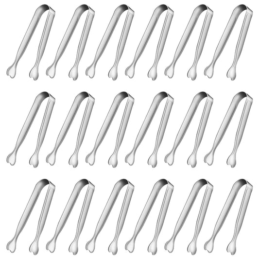 Mini Serving Tongs, Anytrp 18-Packs Stainless Steel Sugar Tongs, 4.3inch Ice Tongs Kitchen Appetizers Tongs for Coffee Bar, Tea Party, Desserts Party, Sugar and Ice Bucket