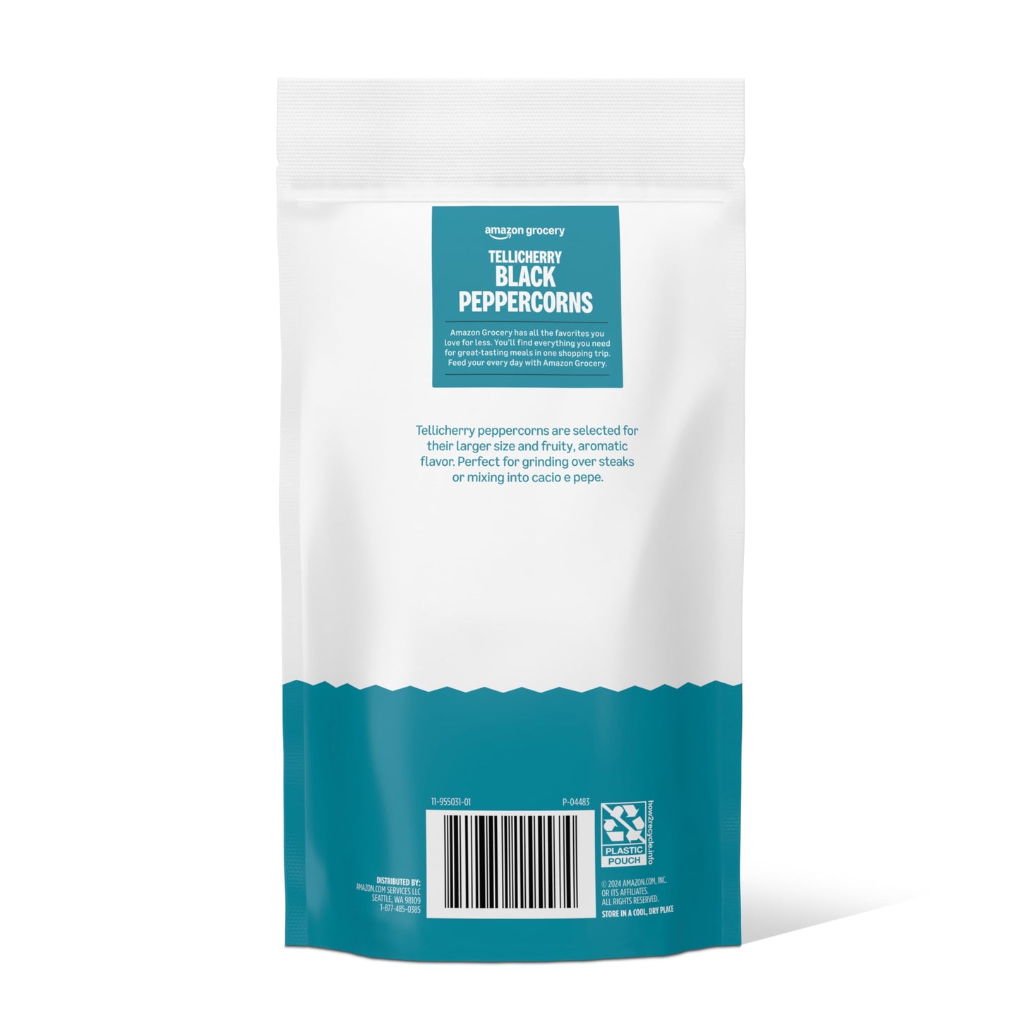 Amazon Grocery, Tellicherry Whole Black Peppercorn, 16 Oz (Previously Happy Belly, Packaging May Vary)