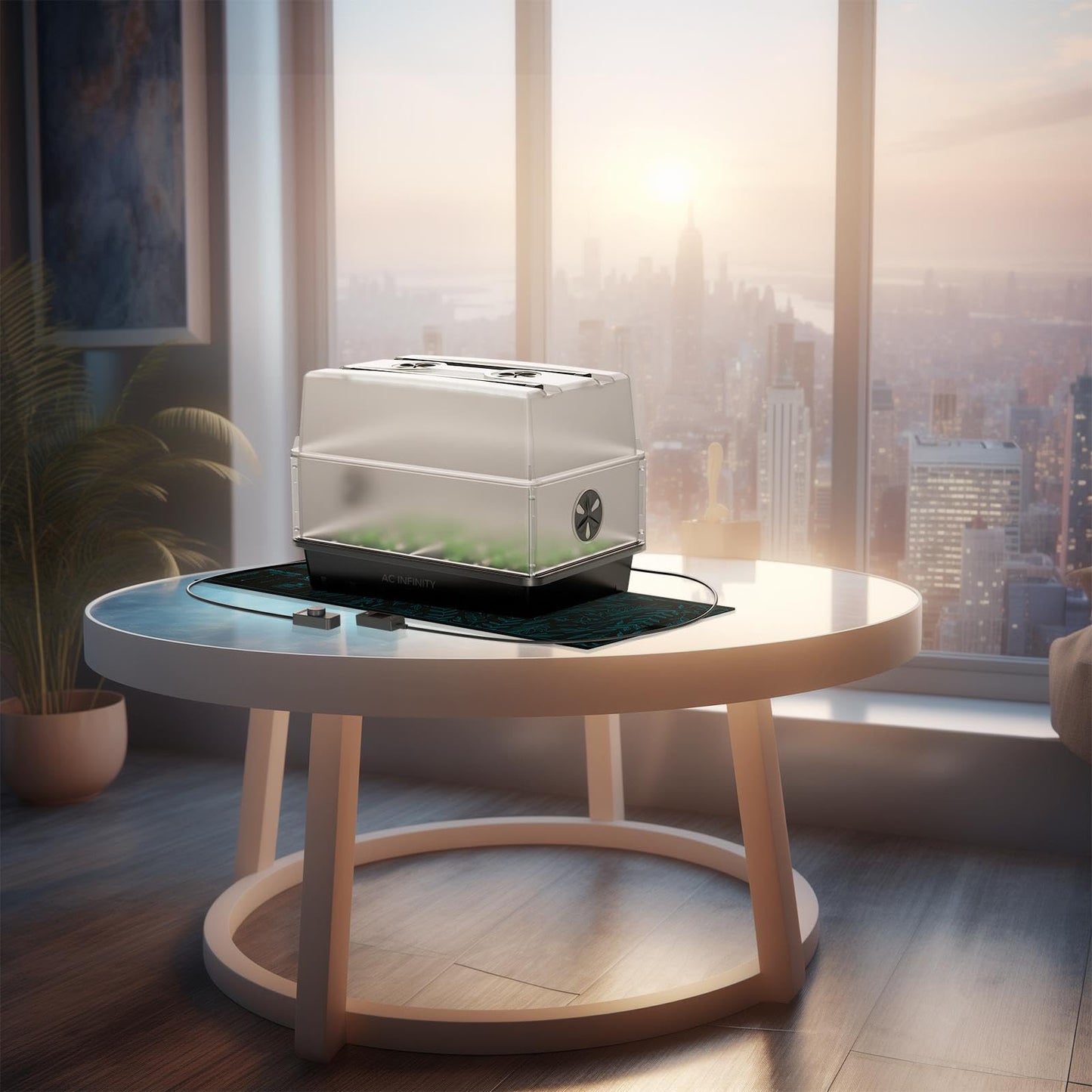 AC Infinity Heavy-Duty Humidity Dome 5x8 Germination Kit with Waterproof Seedling Mat, Full Spectrum LED Grow Light Bars, Samsung LM301H EVO Diodes, Vented Extension Panels, for Seed Starting