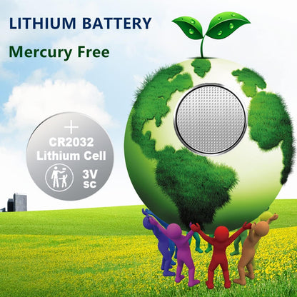 Nightkonic 50 pcs Pack - CR2032 Battery 3v Lithium Button Cell Coin 2032 Battery