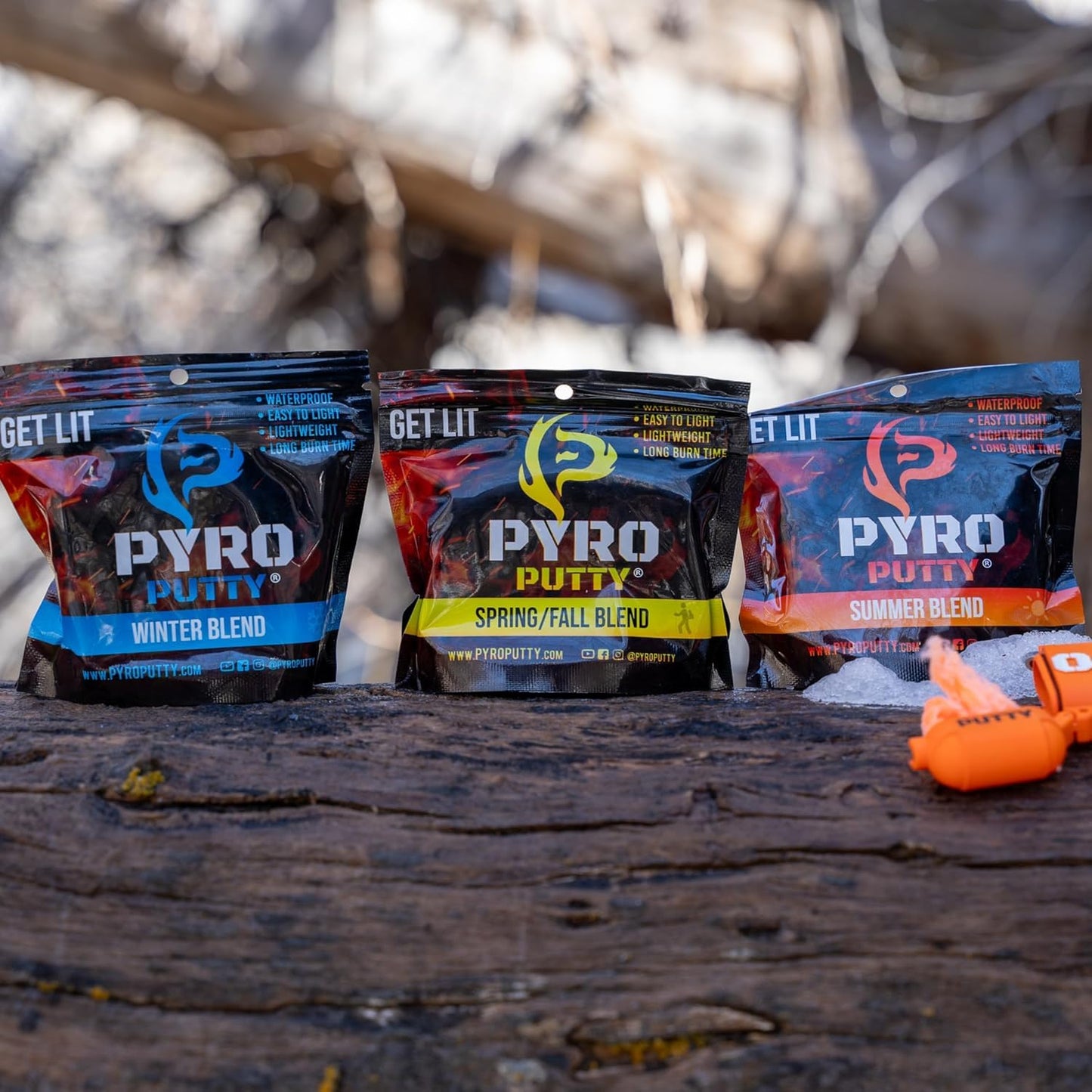 Phone Skope PYRO Putty Winter, Summer, Eco Blend, Emergency Survival Fire Starter (2 oz - One Can, Ultra-LITE 30°F - 100°F)