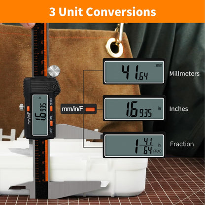 HARDELL Digital Caliper 12 Inch, Stainless Steel Caliper Measuring Tool with Large LCD Screen, Auto-Off Feature, Inch/Millimeter, Electronic Vernier Caliper for DIY, Jewelry, Parts, 3D Printing