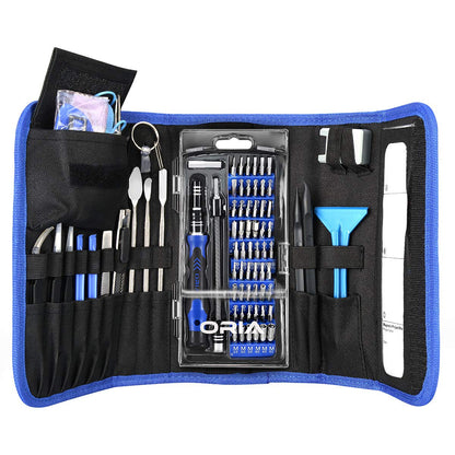 ORIA Precision Screwdriver Set, 86 in 1 Screwdriver Repair Tool Kit, Screwdriver Kit with Portable Bag for Game Console, Tablet, PC, Smartphone, Other Electronics, Blue