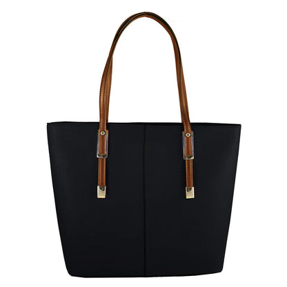 PortoVino Classic Tote Bag - Vegan Leather Wine Purse with Hidden Spout and Dispenser Flask for Wine Lovers that Holds and Pours 2 Bottles! For Traveling, Concerts, Bachelorette Party - Black