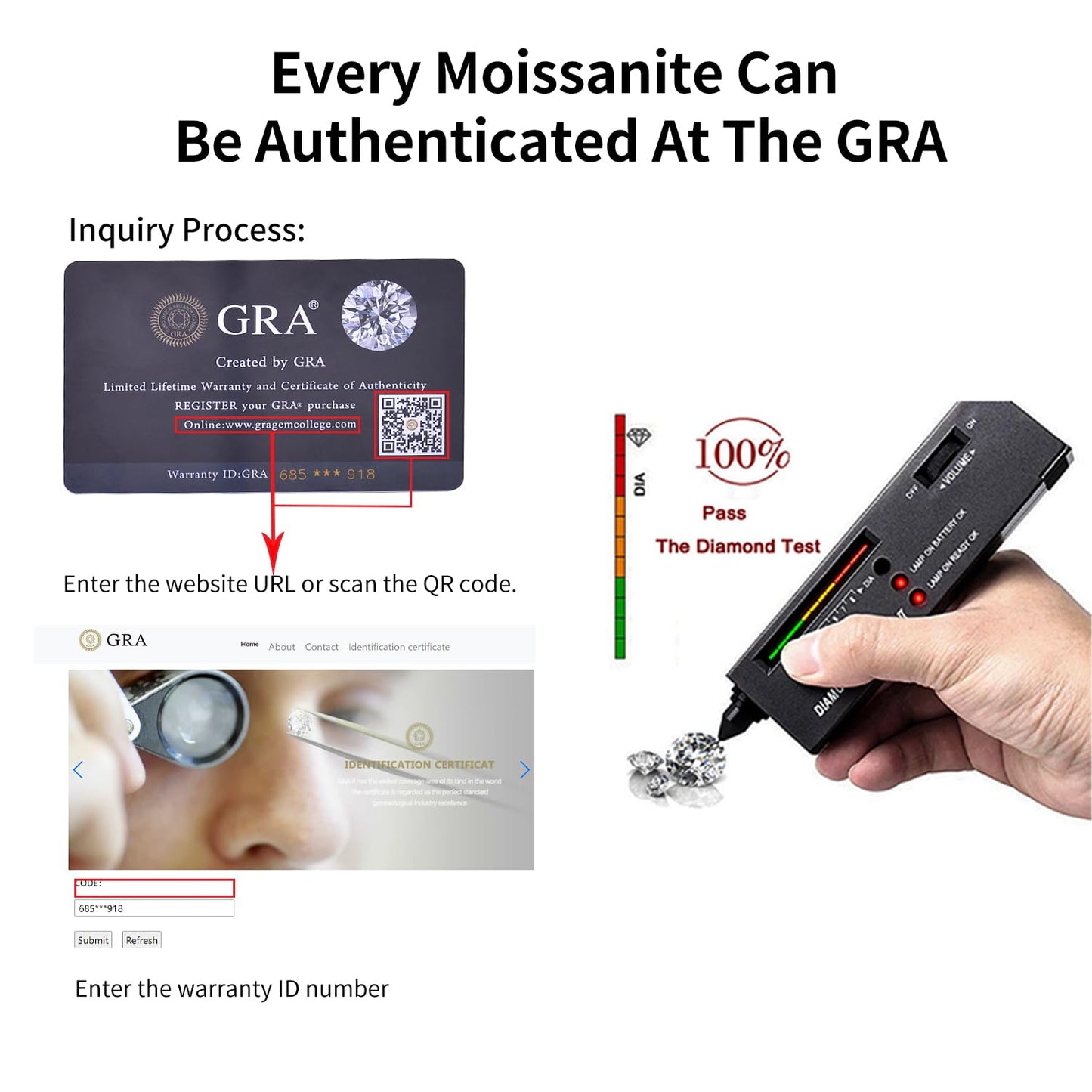 Moissanite Stud Earrings 2.0CT D Color,GRA 925 Sterling Silver Earrings for Men 18K White Gold Plating Earrings for Women,wedding earrings(1.0ct*2)