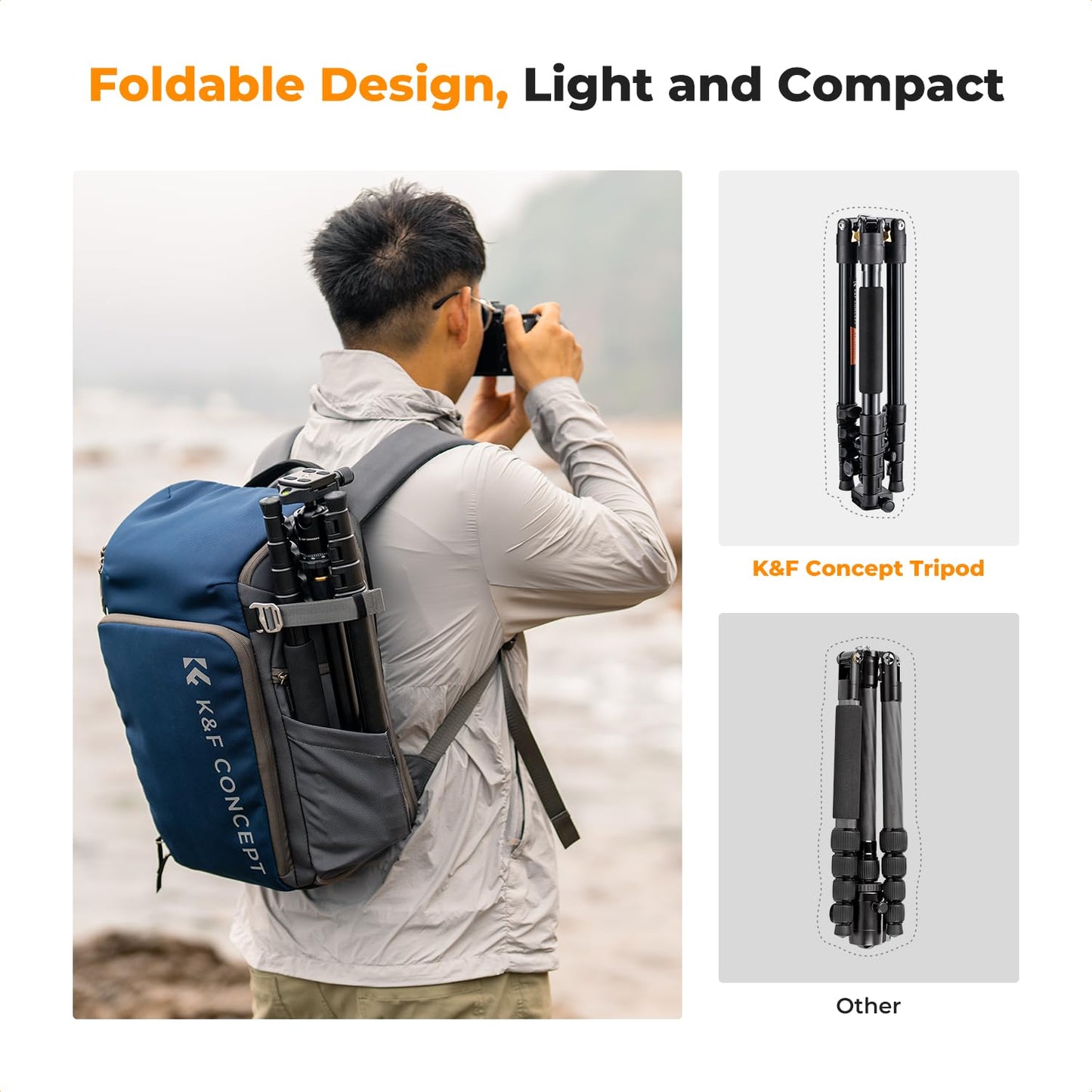 K&F Concept Camera Tripod，72" Aluminum Tripod for Camera, Lightweight and Foldable Travel Tripod with Remote& Extra Quick Release Plate, Professional Camera Tripod Monopod for DSLR Camera and Phone.