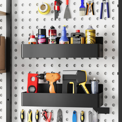 Mystozer Magnetic Spice Rack for Refrigerator, Kitchen Organizer and Storage Shelf, Black (4 Pack)…