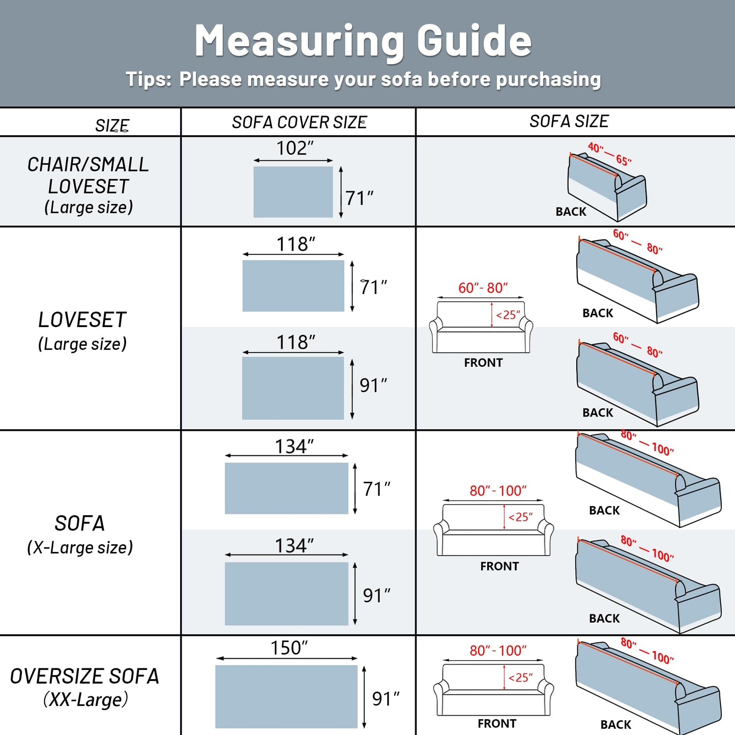 MYSKY HOME Couch Cover for Sectional Sofa Set - Washable Pet Couch Cover, 3 Cushion, Chenille, Multi-Use, 91" X150