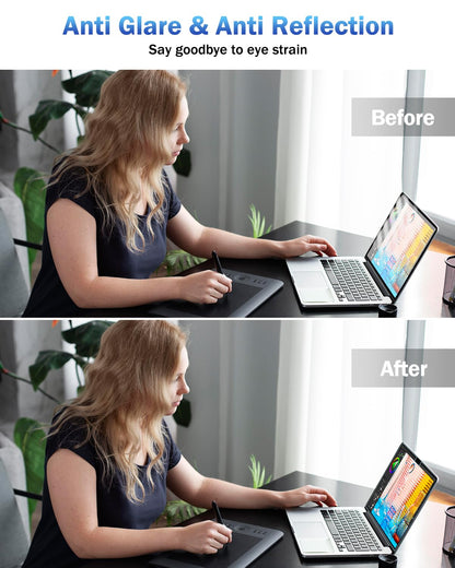 F FORITO 2-Pack Anti Blue Light Matte Screen Protector Compatible with MacBook Air 15.3 inch (2023-2025, M2, M3, M4), Eye Protection Blue Light Blocking Anti Glare Computer Screen Cover