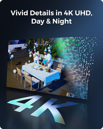 REOLINK 4K Solar Security Camera Outdoor, Encrypted Local Storage Camera System, 360° Pan Tilt, Smart Detection, No Monthly Fee, Home Hub with 4X PT Ultra + Solar Panel